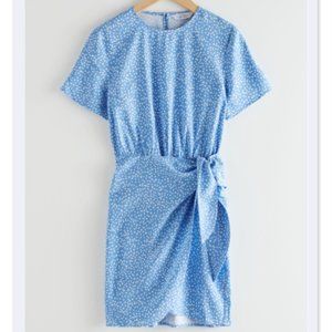 other stories Tie Up Mini Wrap Dress size 38